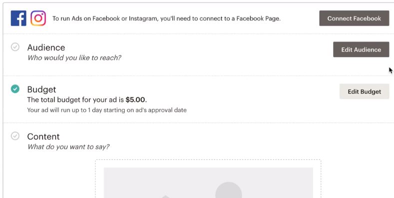 MailChimp Facebook & Instagram Lead Capture
