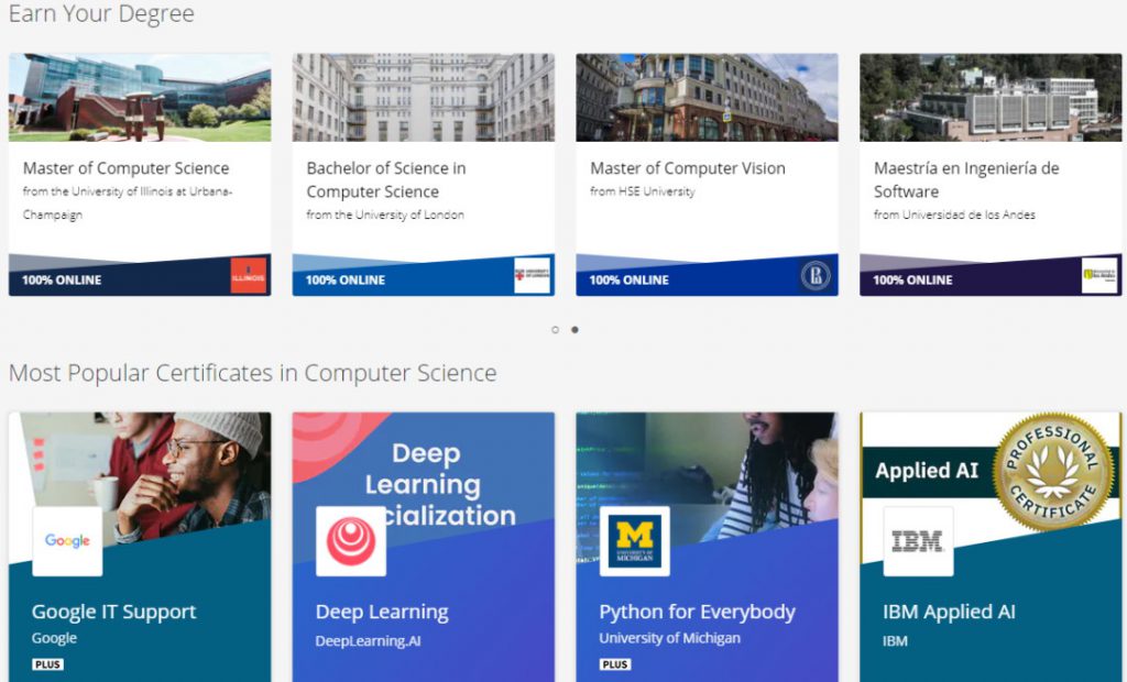 Coursera, A Serious Online Learning Platform for Certifications