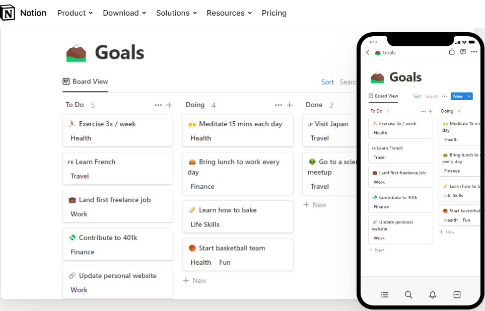 Notion AI for task management.